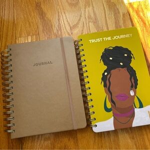 Threshold Brown Note Journal And Be Rooted Spiral Notebook 120 Pages Each 2 Pack